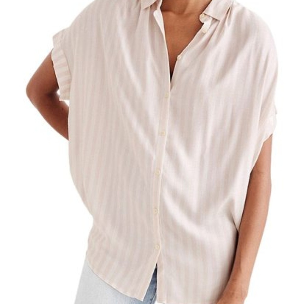 Madewell Central Top Pink Stripe L